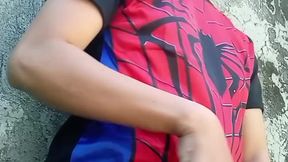 Pinoy Jakol | Spiderman Boy with his VEINY COCK and THICK CUM