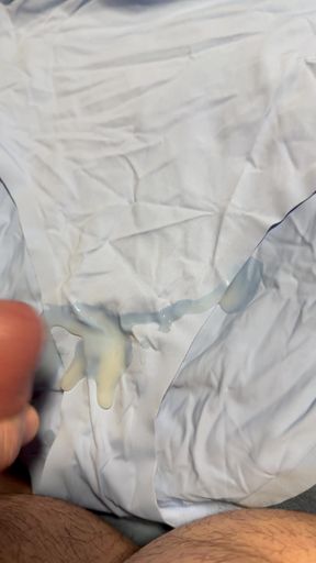 Cum on wife's panties 5