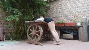 BC27-Asian girls were restrained with metal braces, led around, and whipped on the buttocks while lying prone.