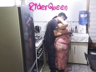 Stepmom screwed surprise in kitchen big beautiful woman Large Booty