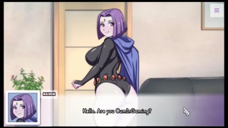 Waifu Hub S2 - Adult Raven from Teen Titans [ Parody Hentai game PornPlay ] Ep.1 Raven stripped