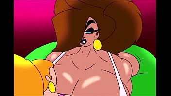 The Hirschs: Animated MILF and Futanari kiss and fuck with big cock