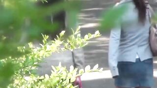 NipponPissTV.com - Gorgeous Japanese girls spotted taking a leak in forest outdoors