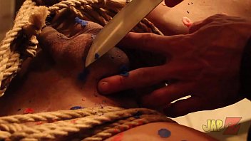 Ts Amy shibari bondage with waxplay