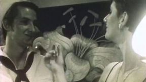 Short haired brunette horny babe wants to blow dick of a sailor