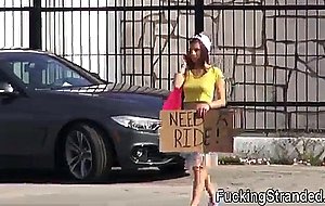 Hitchhiker teen london smith outdoor sex