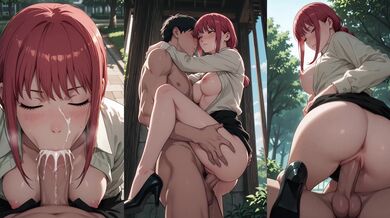 sex with Makima in public