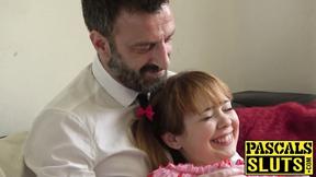 ”Ginger teen Cherry English face ravaged before assfucking”