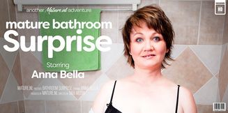 Mature Anna Bella Playing in the bathroom with her perfect breasts
