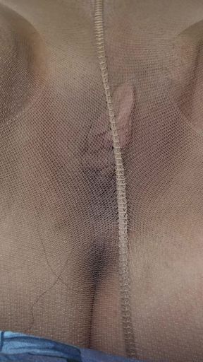 Stunning moment from &quot;Fingering and pissing in pantyhose! Beautiful brunette!&quot;