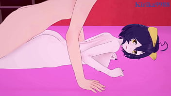 Utena Hiiragi and Haruka Hanabishi in monster-themed hardcore sex