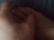 Playing With My Cute Barefeet And My Clit (No Audio)