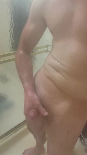 My cock in the shower 2