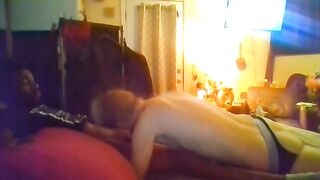 Homemade video of a curvy dude giving a sloppy blowjob and getting his ass drilled