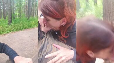 Real married couple caught sucking in public park