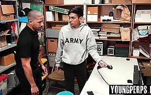 The Officer caught the young latin male in the mall