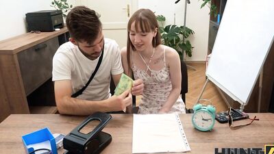 Kate Quinn cheats on her boyfriend with a cheap job offer in POV