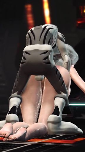 Must-see moment from &quot;Sex with an alien in a spaceship. A sexy young blonde gets fucked by an alien&quot;