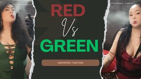 Red Vs Green - Smoking Cork and Super Slim Menthol Cigarette - Audible Smoking