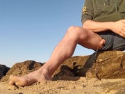 pee on the beach