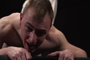 teenage Squeals while taskmaster Pulls his nut sack And electro-hitachi plumbs Him