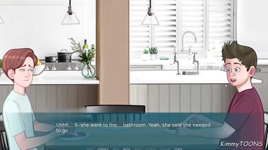 Stepmom suck stepson's Huge cock under the dinner table - kimmytoons.