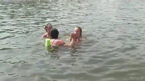 Sultry Lesbian Showcasing Her Perfect Body Gets Pussy Licked Publicly