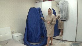 Playing with zippers on my coat and tent dj