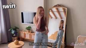 Blonde stepmom gets creampie from her stepson every day during business trip