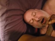 Bear gets a face full of cum from a BBC!!