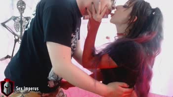 SexImperus' Latina Girlfriend Goes Gothic for an Amateur Blowjob