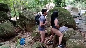 LAST SCENE I LOVE FETISH IN WILDERNESS   We fuck in the woods &mdash;  he shoots on my thigh alexachris20