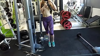 Almost caught in gym during squirting