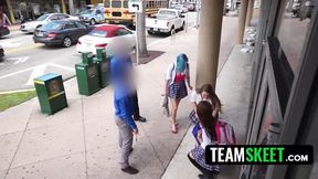 Caught and Creamed - Store Manager's Dick Down My Throat and Guard's Cum on My Face