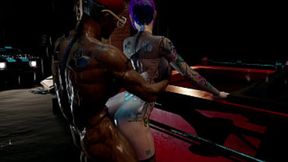 Exposed Cyberpunk Slut Suffers Deep Anal&#x1F44C; Entry In Front Of Crowds