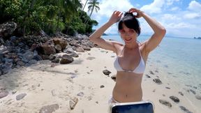 Beach Encounter, Barbie Model Meets a Stranger for a Squirting Hookup