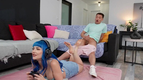 Gamer Babe Takes Huge Cock