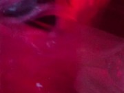 strobo ligths and water girl