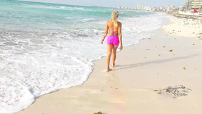 Pink Bikini at the beach