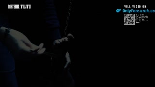 BDSM Hard Falaka Bastinado and Foot Torment on poor slave girl MKsubtility chained in restraints