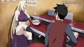 Naruto: Kunoichi Trainer - Slutty Blonde Teen Ino Yamanaka Has Public Sex In A Restaurant. Her Little Pussy Gets Creampied