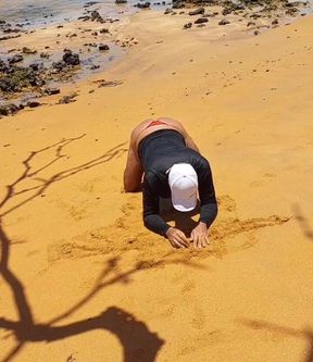Ladysilva Crossdresser Panties on the Beach Showing off Her Hot Ass