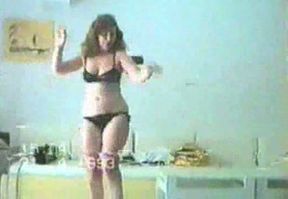 Curvy Arabian MILF wife gives me tempting dance in lingerie