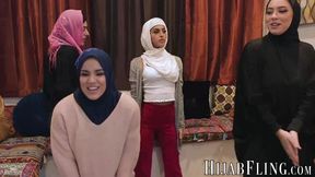 Arab girls Audrey Royal and Sophia Leone are sharing a BBC with Monica Sage