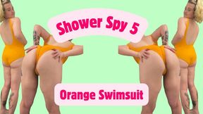 Shower Spy 5: Orange Swimsuit Edition