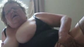 Bootylicious and busty wifey masturbates with a vibrator