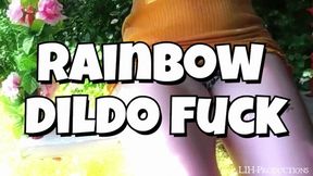 Rainbow dildo fuck