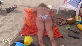 I Cum In My Stepmoms Pussy, She Puts On A Bikini And Goes Out To The Beach To Show Off