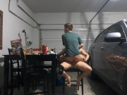 Garage fun! Sucking and fucking!