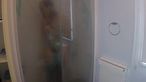 oiled and creamed hot girl gunged in a holiday caravan game